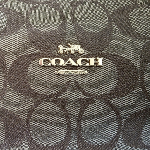 Coach Pennie Shoulder/Crossbody Bag In Signature Canvas With Leather Trim - Picture 10 of 12